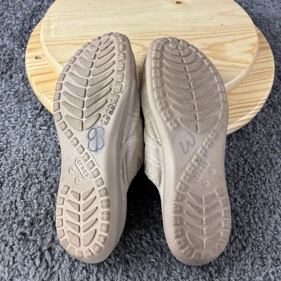 Crocs Capri Mules Womens Size 11 Beige Slip On Casual Comfort Shoes Clog Sandals - Picture 9 of 9